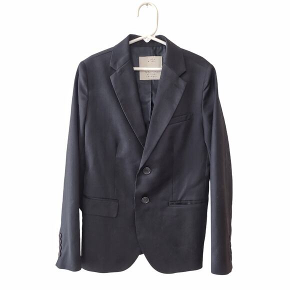 ZARA Boys Jacket Single Breasted Blazer Kids Childs School Uniform Coat Sz 9/10 - Picture 2 of 10